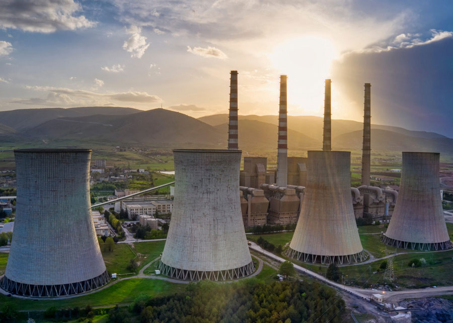 power plant aerial photo