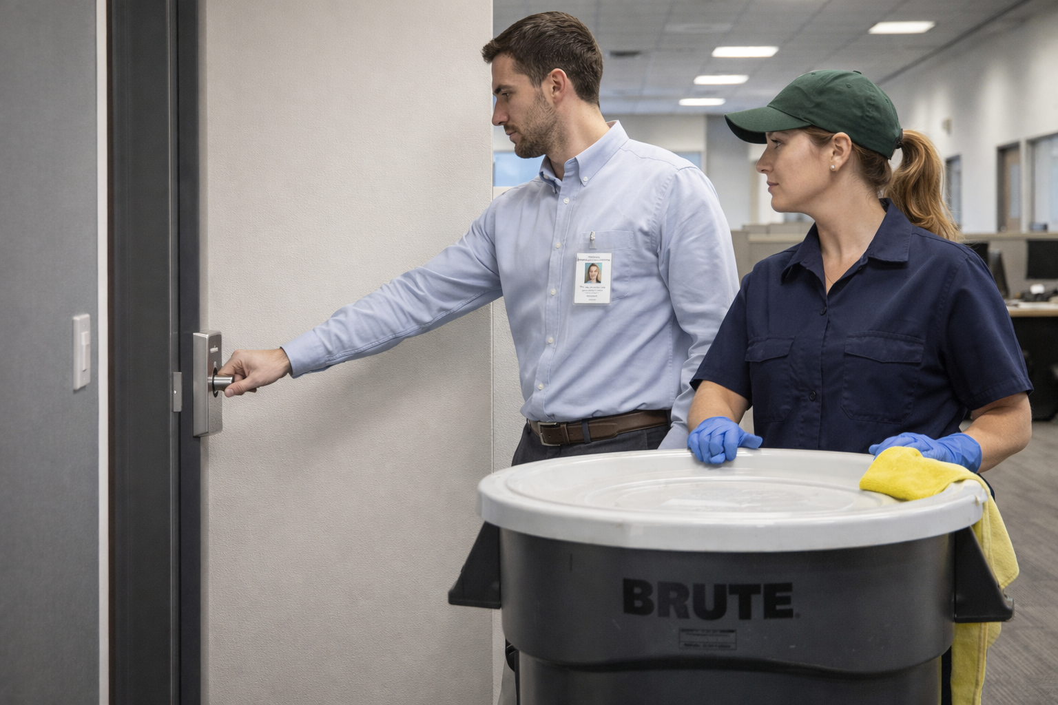 Escorted custodian in a controlled area, a common CMMC facility services risk