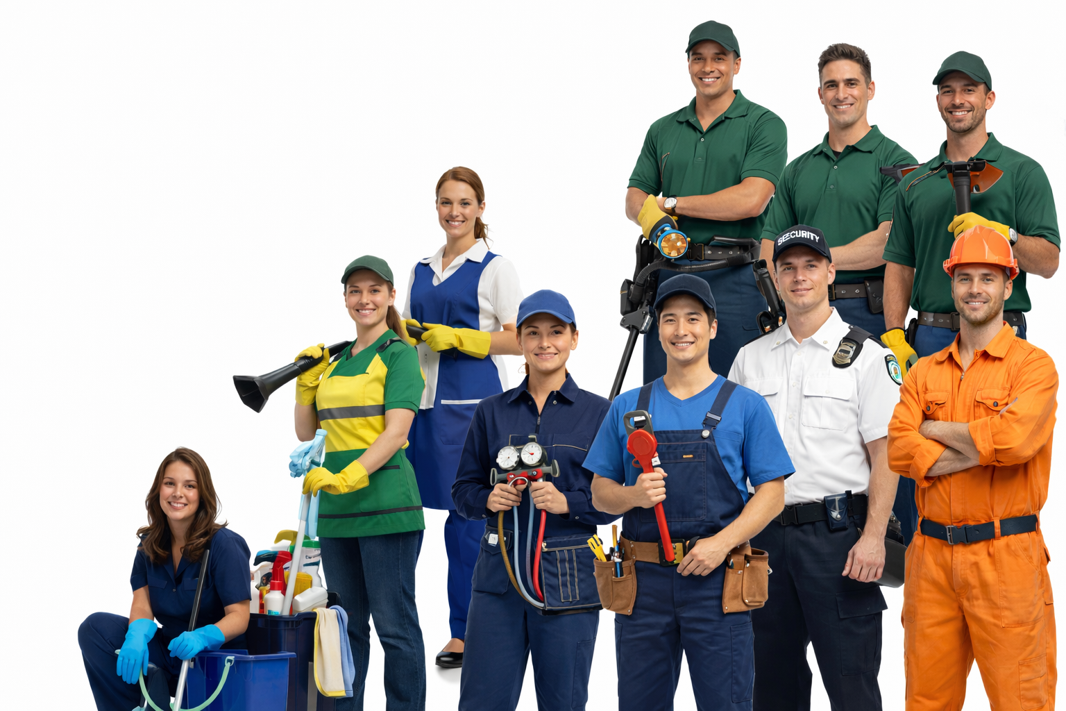 Facility technicians performing SCIF maintenance inside a secure facility